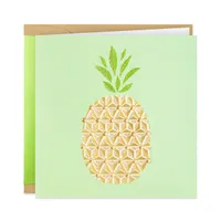 Golden Pineapple Blank Card