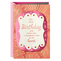 Mahogany Birthday Card for Daughter (I Celebrate You)