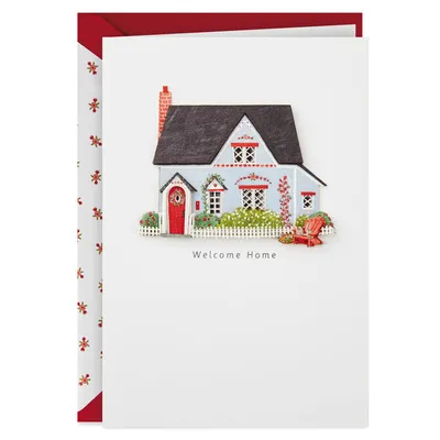 House With Picket Fence New Home Congratulations Card