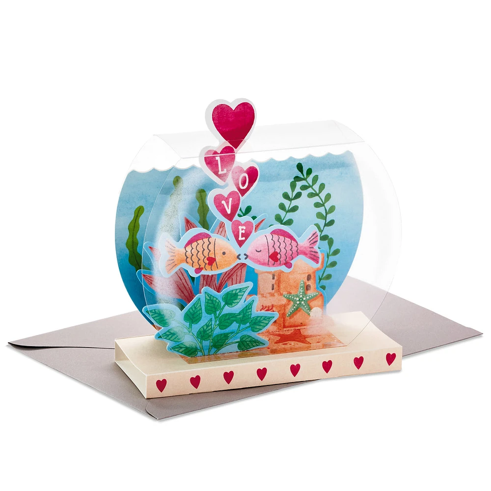 Paper Wonder Displayable Pop Up Anniversary Card (Goldfish)