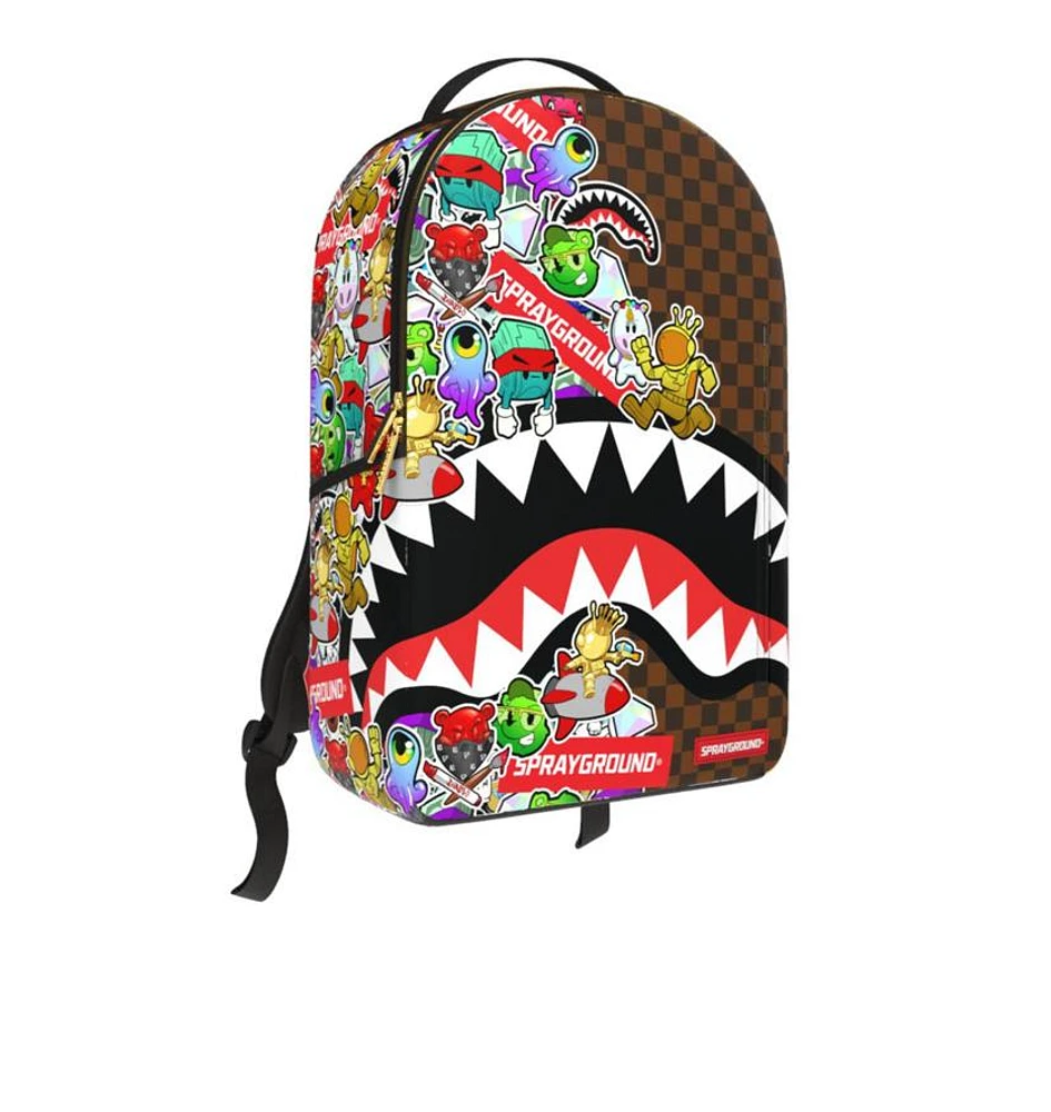 SPRAYGROUND-SHARKS IN STICKERS BOMB BACKPACK (B5798)