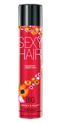 BIG SEXY HAIR Spray & Play Hairspray Dragonfruit + Bright Poppy 10oz