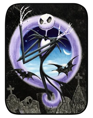 Graveyard Jack Skellington Fleece Blanket - The Nightmare Before Chris