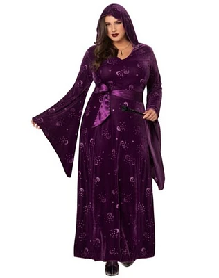 Plus Size Adult Velvet Celestial Robe