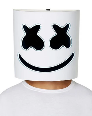 Adult Light-Up LED Marshmello Half Mask