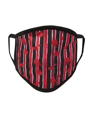 Striped Scary Clown Face Mask