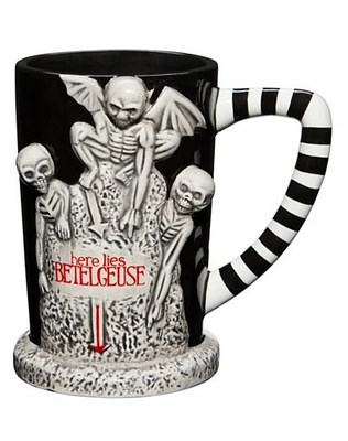 Here Lies Betelgeuse Molded Tombstone Mug 20 oz. - Beetlejuice