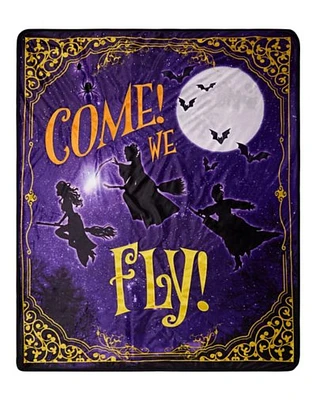 Come We Fly Fleece Blanket - Hocus Pocus