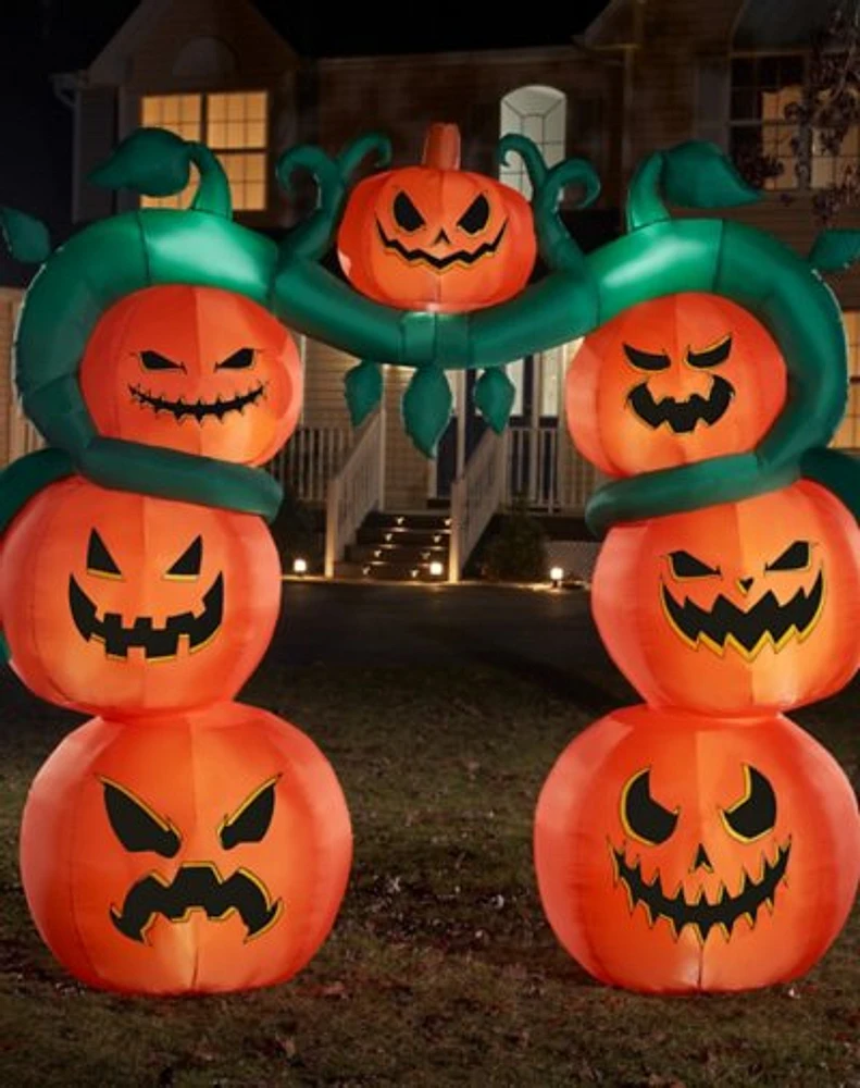 9 Ft Light-Up Jack-O'-Lantern Archway Inflatable Decoration