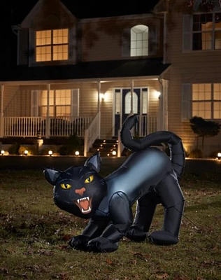 4 Ft Light-Up Scary Cat Inflatable - Decorations