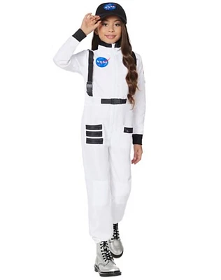 Kids White NASA Jumpsuit Costume