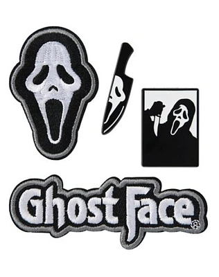 Ghost Face Patch and Pin Set
