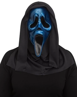 Blue Metallic Ghost Face Full Mask