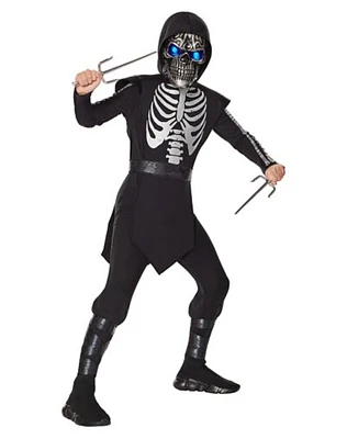 Kids Light-Up Skeleton Ninja Costume