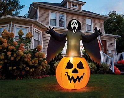 6 Ft Light-Up Ghost Face Inflatable