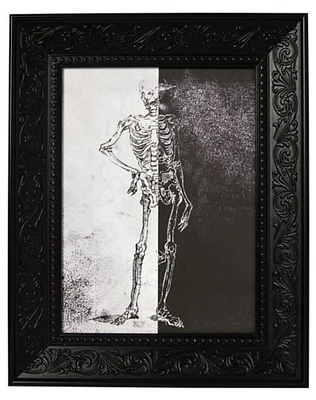 Gothic Noir Skeleton Framed Picture