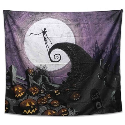 Jack Skellington Silhouette Tapestry - The Nightmare Before Christmas