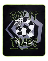 Say It Three Times Sandworm Fleece Blanket - Beetlejuice