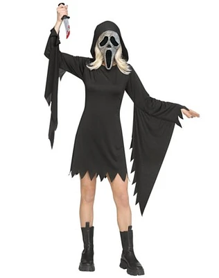 Adult Bling Ghost Face Dress Costume