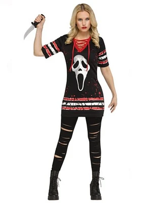 Adult Ghost Face Jersey Dress Costume