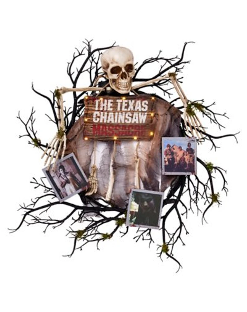 Light-Up Leatherface Wreath - The Texas Chainsaw Massacre