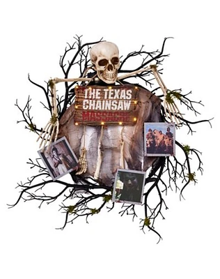 Light-Up Leatherface Wreath - The Texas Chainsaw Massacre