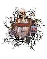 Light-Up Leatherface Wreath - The Texas Chainsaw Massacre
