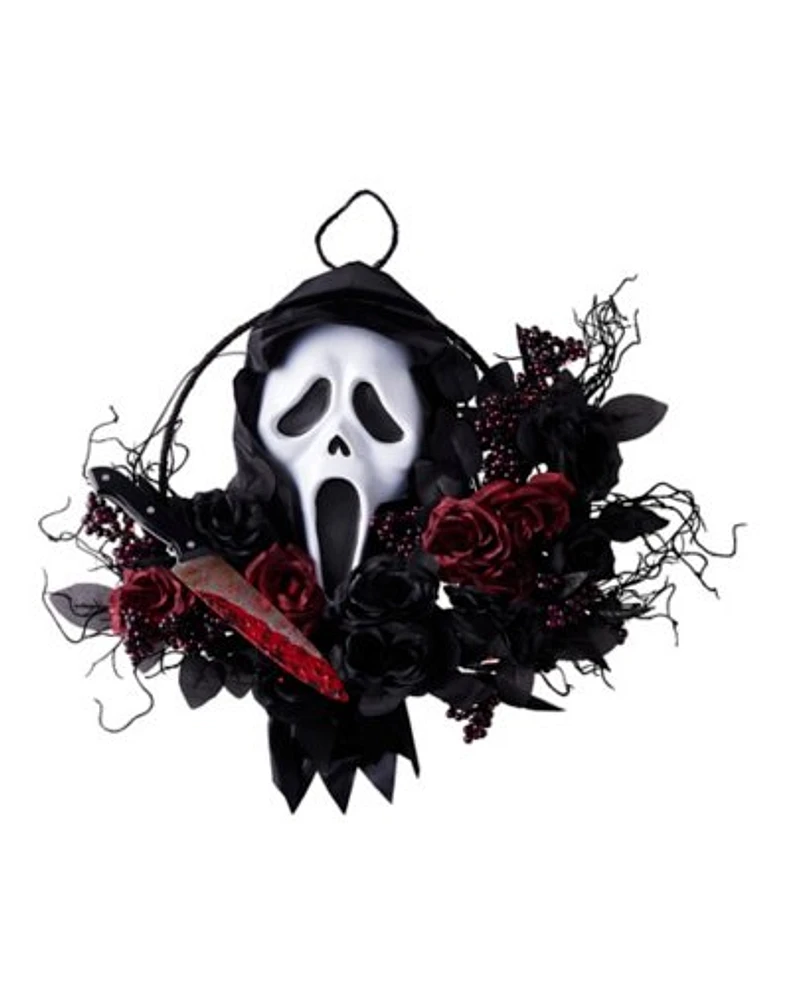 Light-Up Ghost Face Slasher Wreath