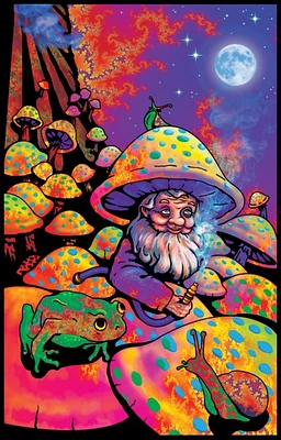 Black Light Mushroom Man Poster