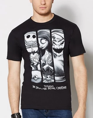 3 Panel Character The Nightmare Before Christmas T Shirt