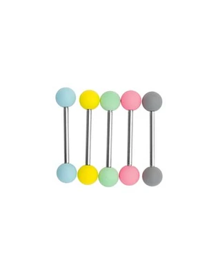 Pastel Matte Barbells 5 Pack - 14 Gauge