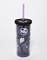 Jack Skellington Skull and Heart Cup with Straw 20 oz. - The Nightmare