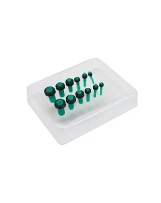 Teal Plugs 6 Pair - 14 Gauge - 4 Gauge