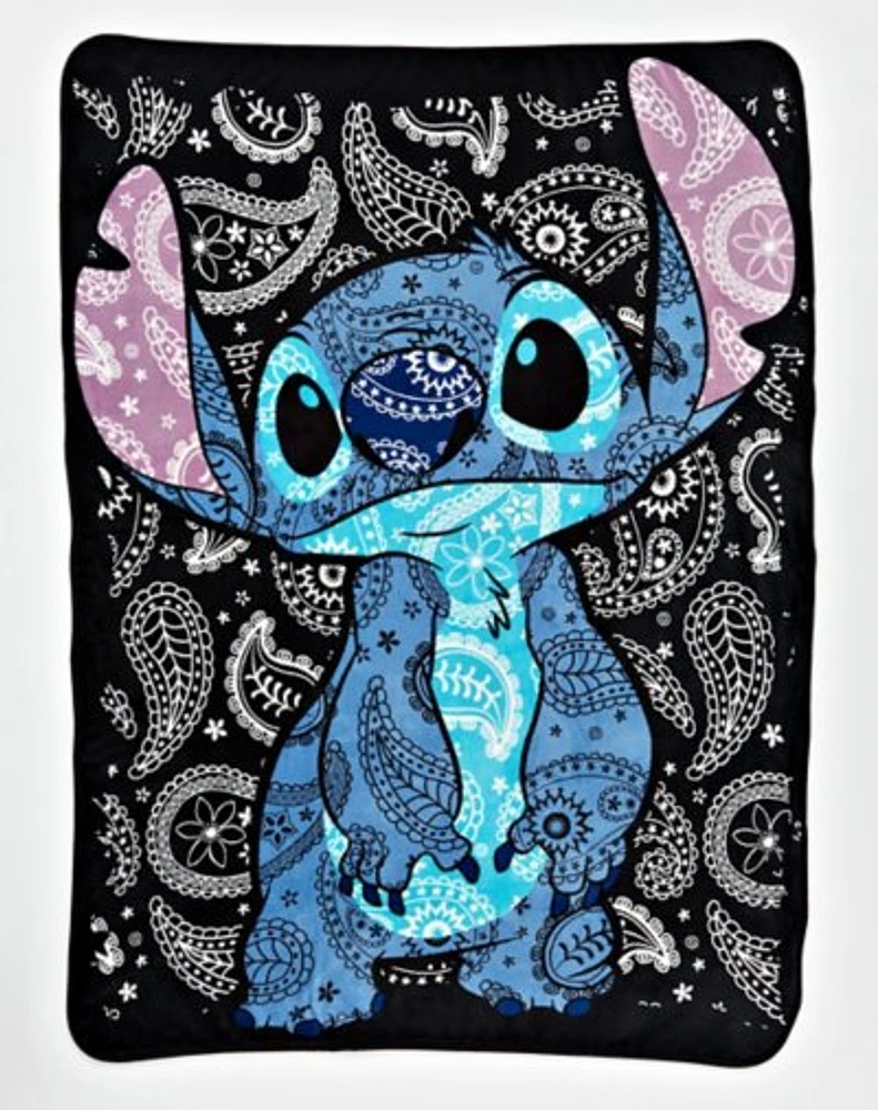 Paisley Stitch Fleece Blanket - Lilo & Stitch