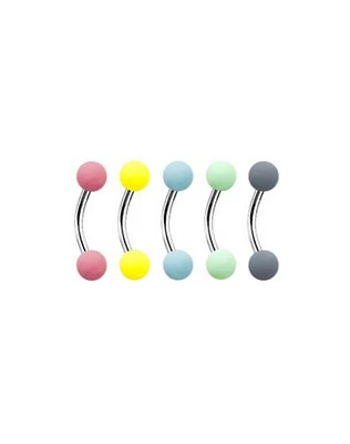 Multi-Pack Pastel Matte Curved Barbells 4 Pack - 16 Gauge