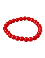 Semi-Precious Red Jasper Beaded Bracelet