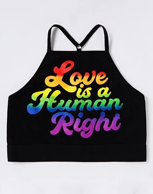 Love is a Human Right Pride Halter Tank Top