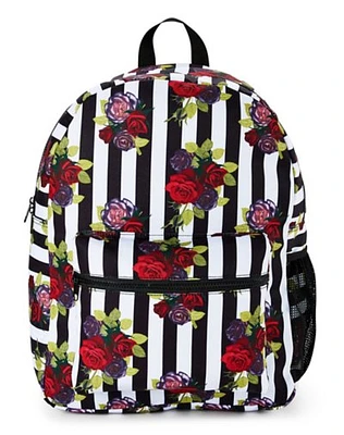 Roses Striped Backpack