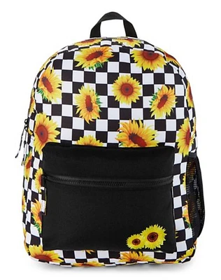 Checkered Sunflower Backpack