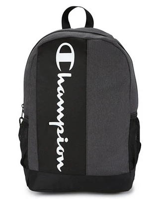 Black and Gray Vertical Logo Backpack - Champion