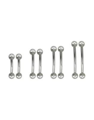 Multi-Pack Curved Barbells 4 Pair - 16 Gauge