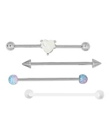 Multi-Pack Opal-Effect Industrial Barbells 4 Pack - 14 Gauge