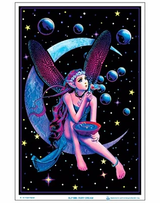 Fairy On The Moon Poster