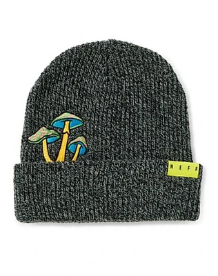 Mushroom Black Cuff Beanie Hat  Neff