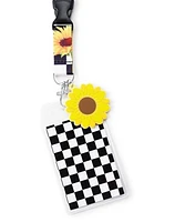 Checkered Sunflower Lanyard