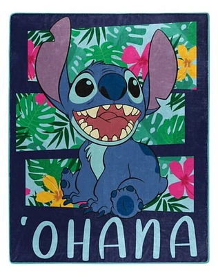 Ohana Stitch Fleece Blanket  Lilo & Stitch