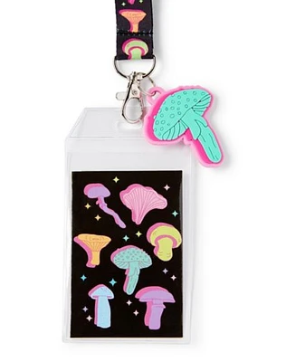 Neon Mushrooms Lanyard