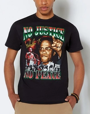 No Justice No Peace Malcolm X T Shirt