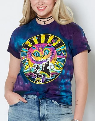 Tie Dye Cheshire Cat T Shirt