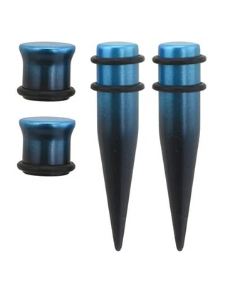 Multi-Pack Blue and Black Tapers and Plugs  2 Pair